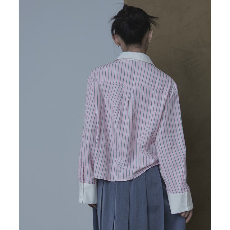 ドロストストライプシャツ【miette ミエット】 | titivate | 詳細画像7 