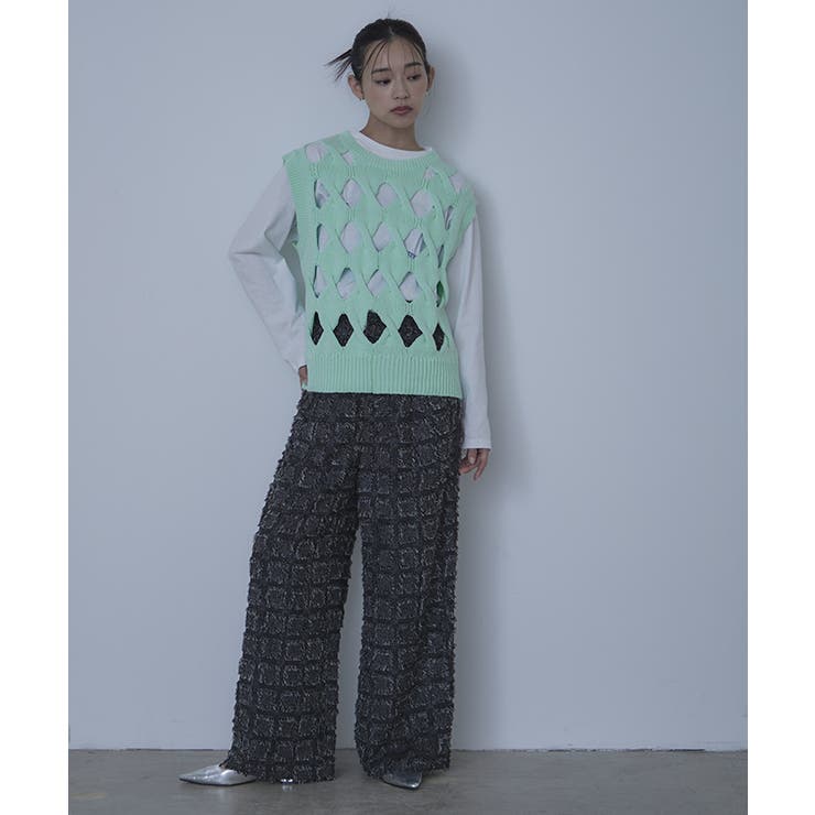 スラッシュケーブルニットベスト【miette ミエット】 | titivate | 詳細画像24 