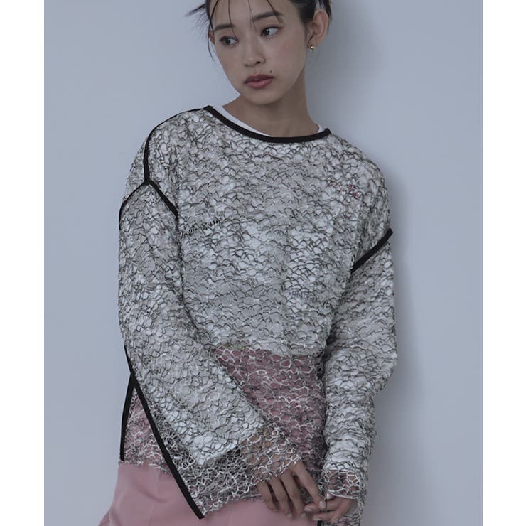 メランジメッシュトップス【miette ミエット】 | titivate | 詳細画像9 