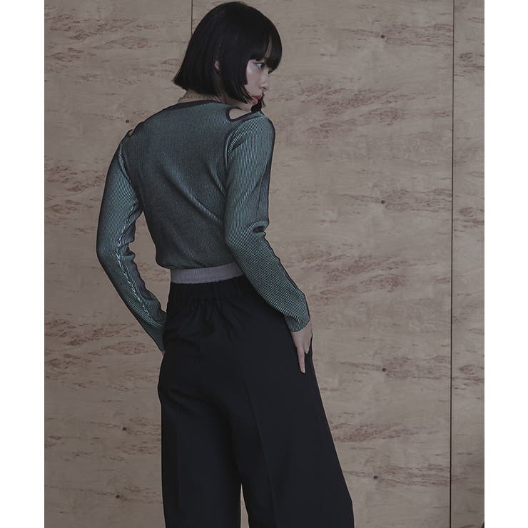 ショルダーカットバイカラーリブニット【miette ミエット】 | titivate | 詳細画像16 