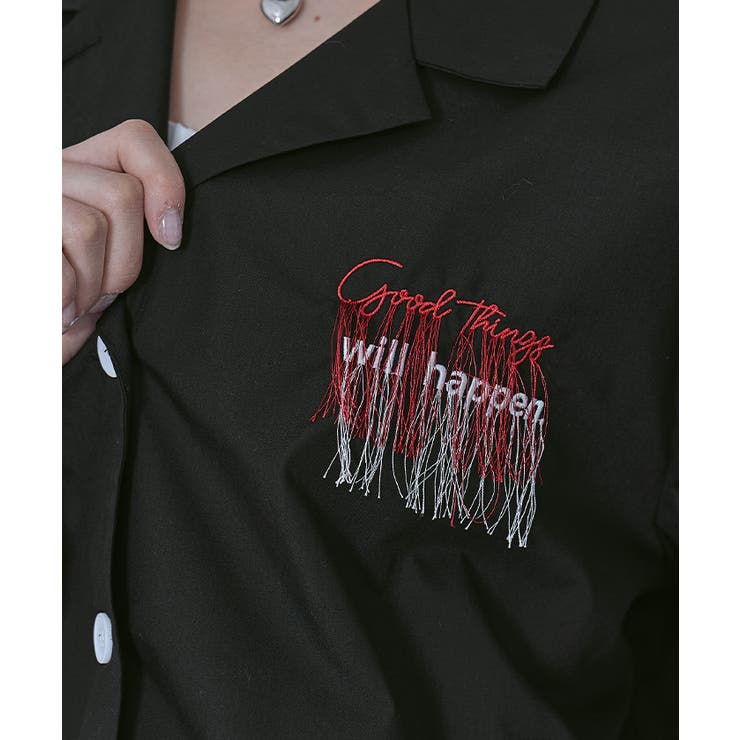 フリンジ刺繍開襟シャツ【miette ミエット】 | titivate | 詳細画像10 