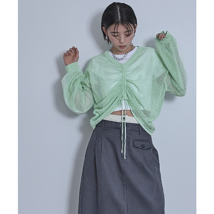 ドロストメッシュニットトップス【miette ミエット】 | titivate | 詳細画像33 