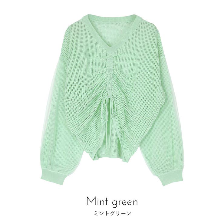 ドロストメッシュニットトップス【miette ミエット】 | titivate | 詳細画像18 