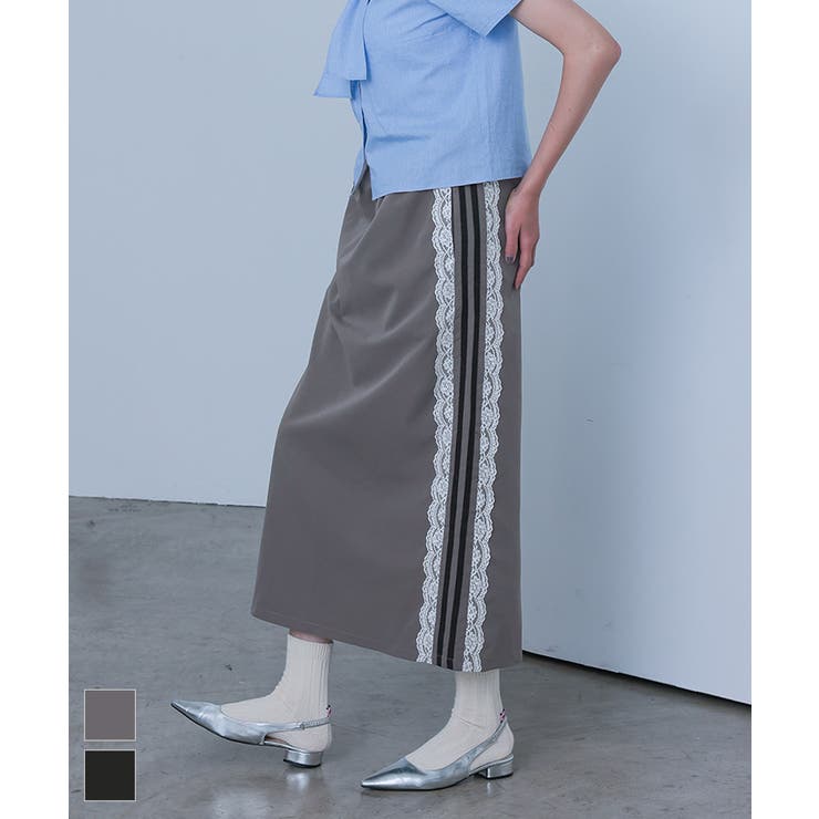 サイドレースラインスカート【miette ミエット】 | titivate | 詳細画像1 