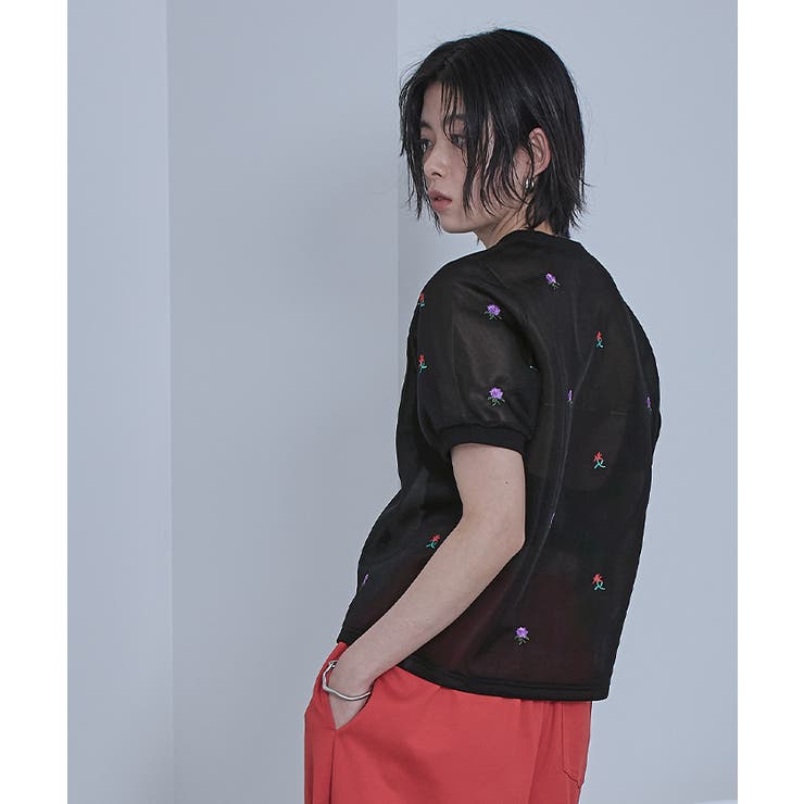 シアーダンボールフラワー刺繍トップス【miette ミエット】 | titivate | 詳細画像27 