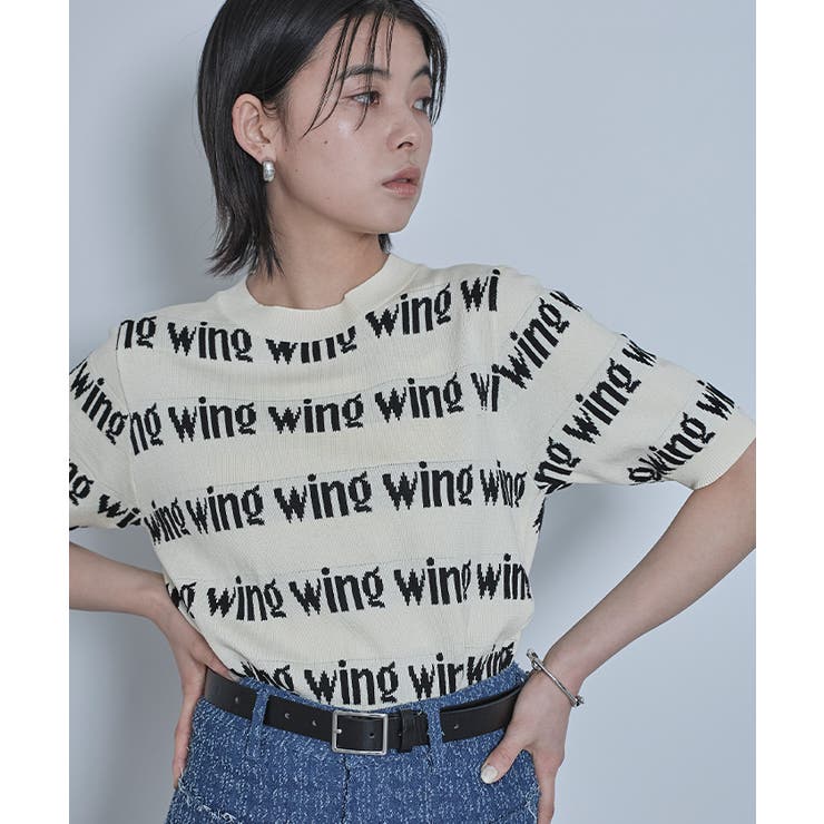 5分袖ロゴニット【miette ミエット】 | titivate | 詳細画像5 