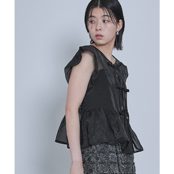 バルーンスリーブリボンシアーブラウス【miette ミエット】 | titivate | 詳細画像25 