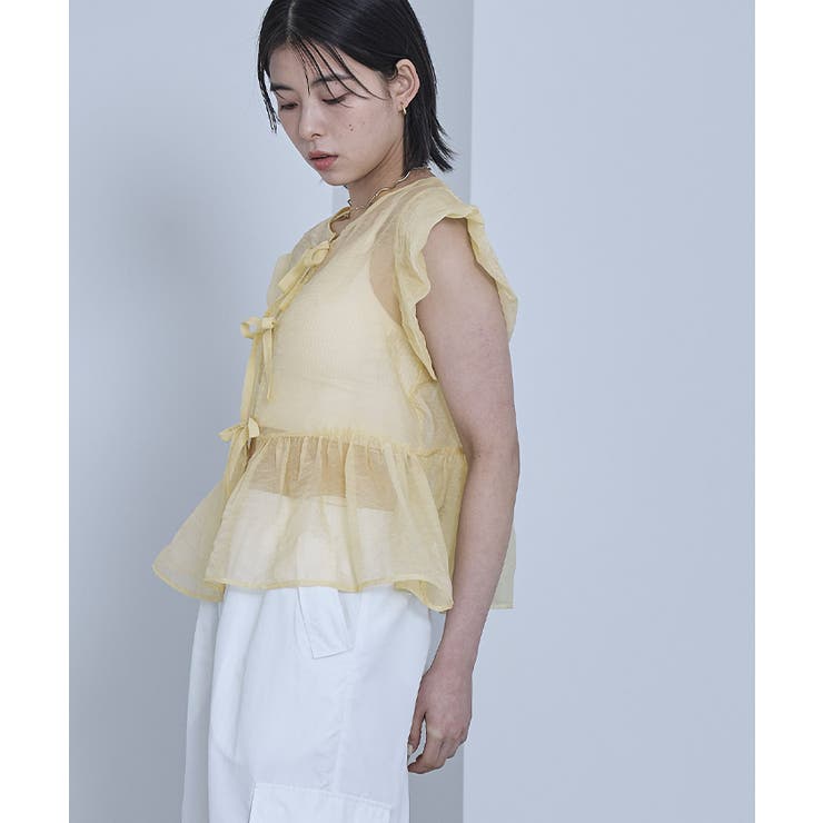 バルーンスリーブリボンシアーブラウス【miette ミエット】 | titivate | 詳細画像6 