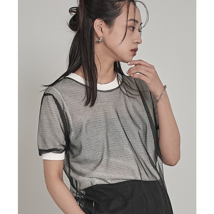 チュールレイヤードメッシュトップス【miette ミエット】 | titivate | 詳細画像9 