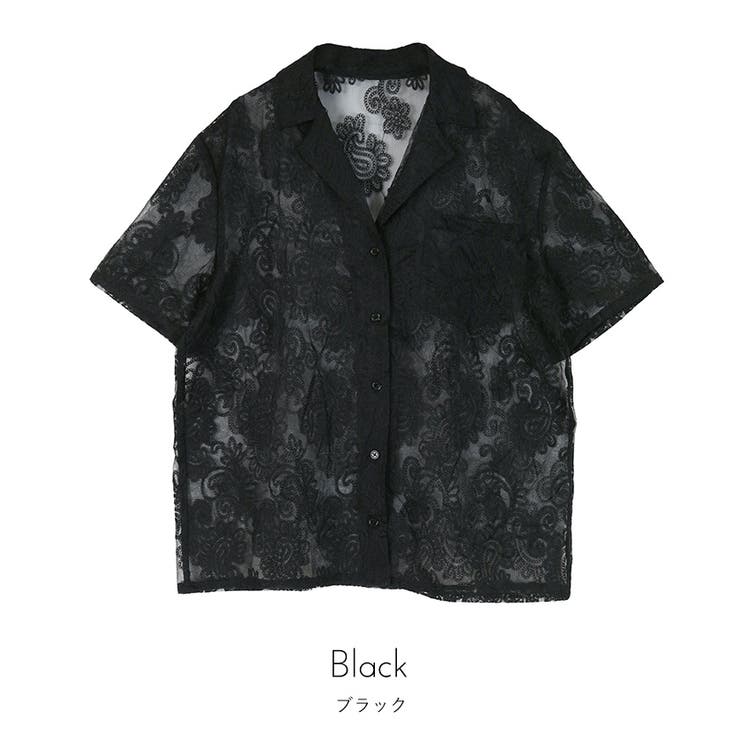 オープンカラーレースシャツ【miette ミエット】 | titivate | 詳細画像3 