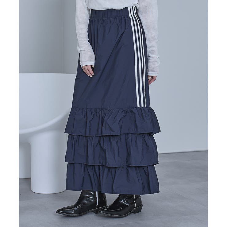 サイドラインナイロンティアードスカート【miette ミエット】 | titivate | 詳細画像15 