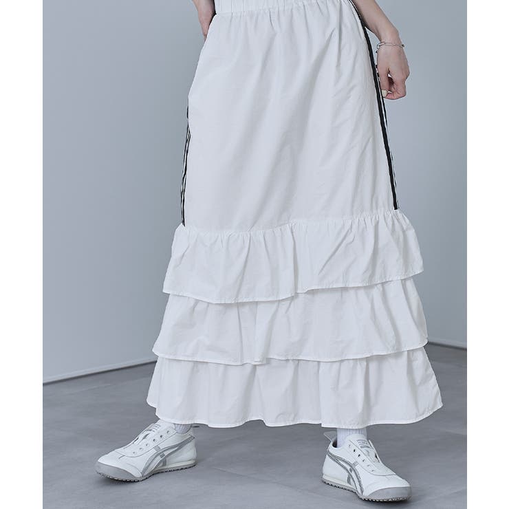 サイドラインナイロンティアードスカート【miette ミエット】 | titivate | 詳細画像22 