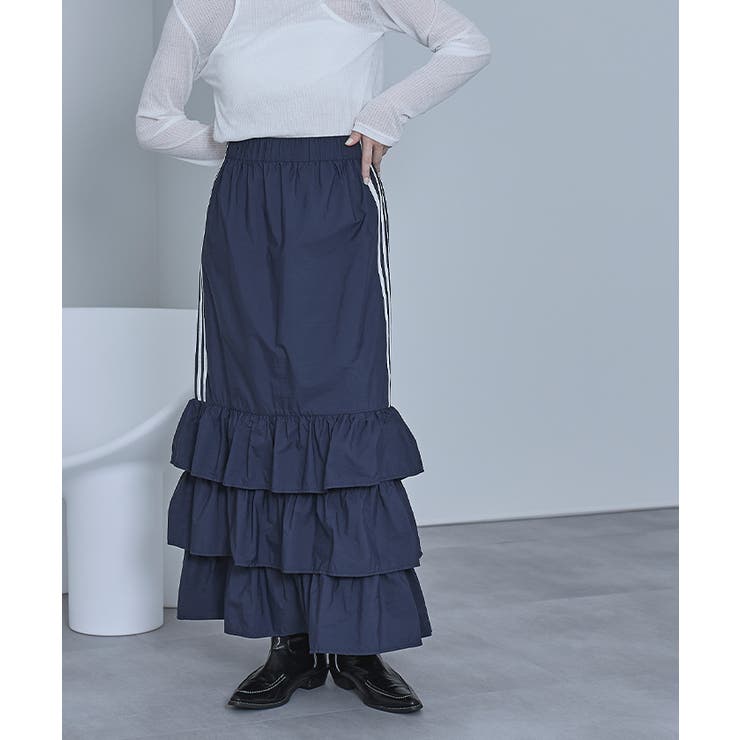 サイドラインナイロンティアードスカート【miette ミエット】 | titivate | 詳細画像24 