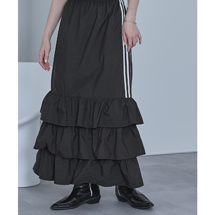 サイドラインナイロンティアードスカート【miette ミエット】 | titivate | 詳細画像2 