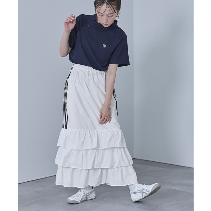 サイドラインナイロンティアードスカート【miette ミエット】 | titivate | 詳細画像7 