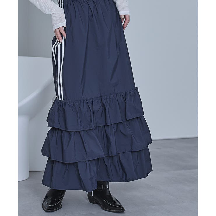 サイドラインナイロンティアードスカート【miette ミエット】 | titivate | 詳細画像8 