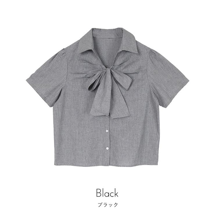 フロントリボンパフスリーブシャツ【miette ミエット】 | titivate | 詳細画像5 