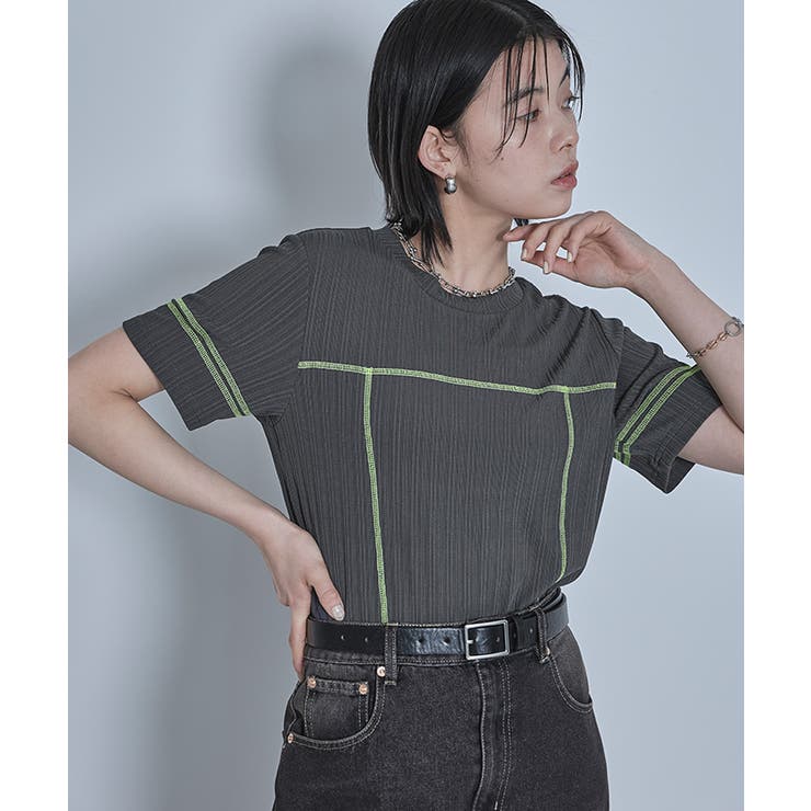 配色ステッチスリットスリーブTシャツ【miette ミエット】 | titivate | 詳細画像16 