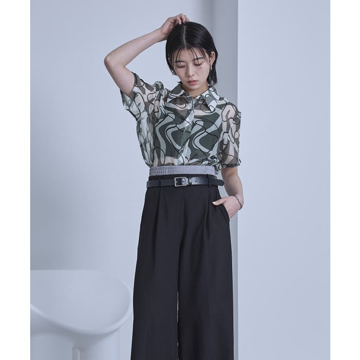 アソートプリント半袖シアーシャツ【miette ミエット】 | titivate | 詳細画像16 