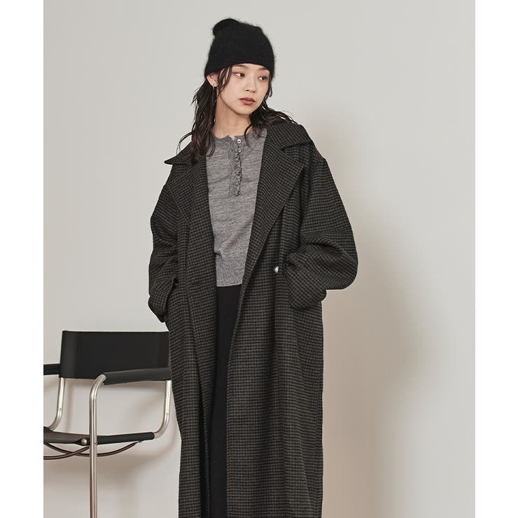 チェックロングチェスターコート【miette ミエット】 | titivate | 詳細画像9 