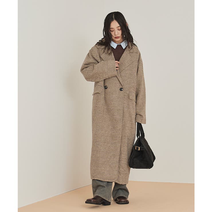 チェックロングチェスターコート【miette ミエット】 | titivate | 詳細画像2 