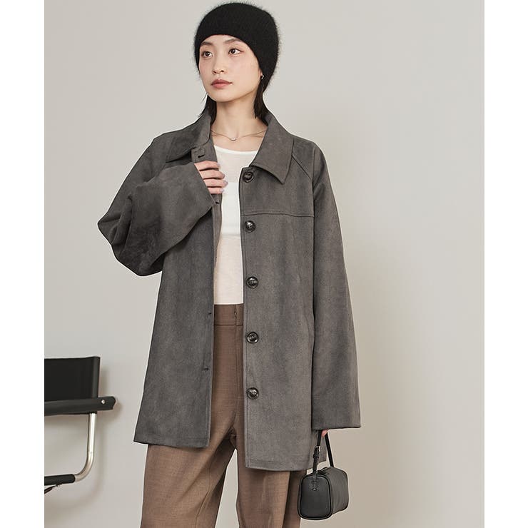 フェイクスエードステンカラージャケット【miette ミエット】 | titivate | 詳細画像2 