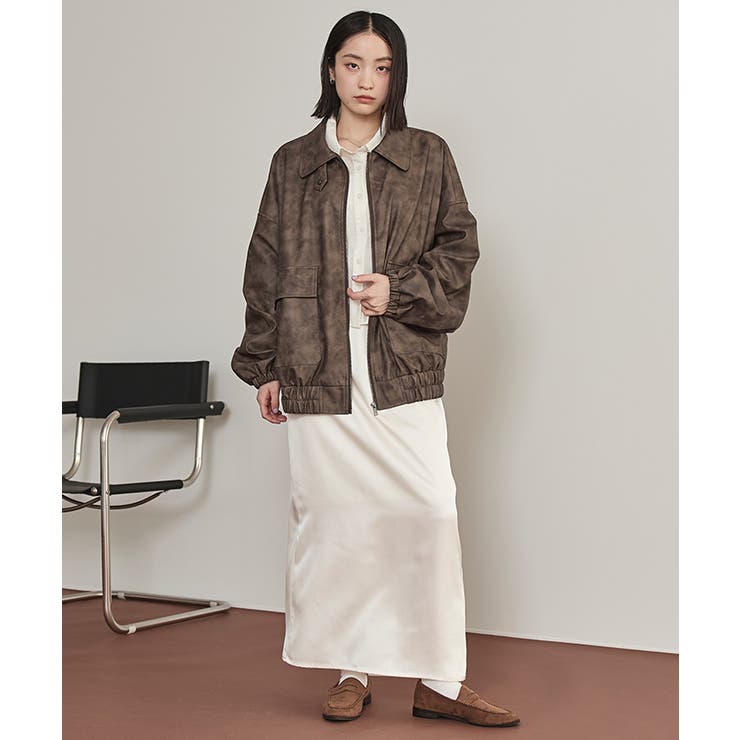 ムラ染めフェイクレザーブルゾン【miette ミエット】 | titivate | 詳細画像6 