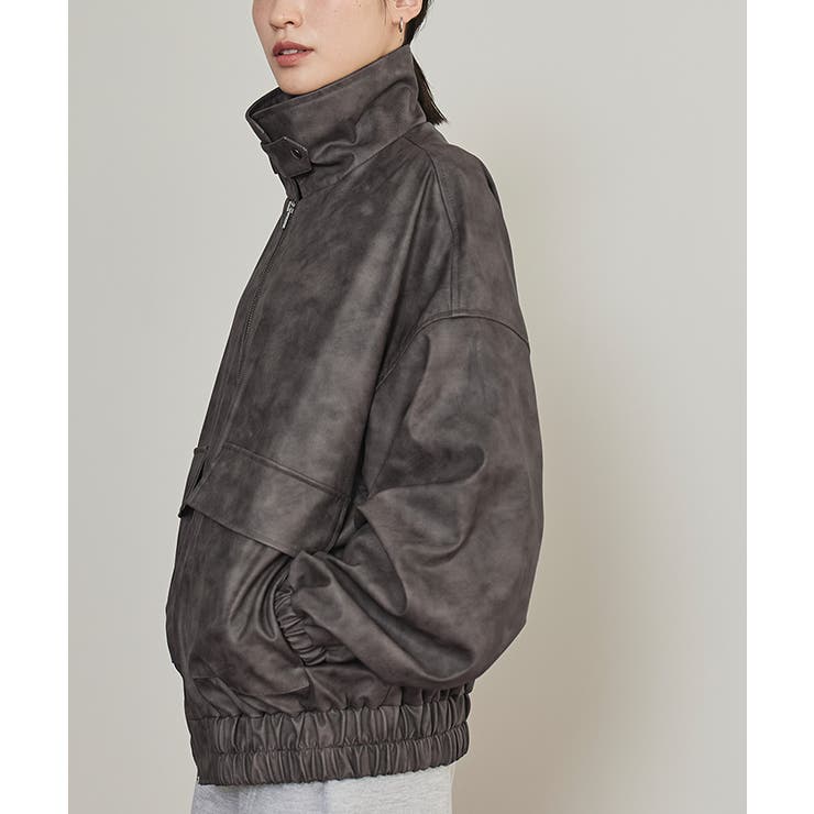 ムラ染めフェイクレザーブルゾン【miette ミエット】 | titivate | 詳細画像8 