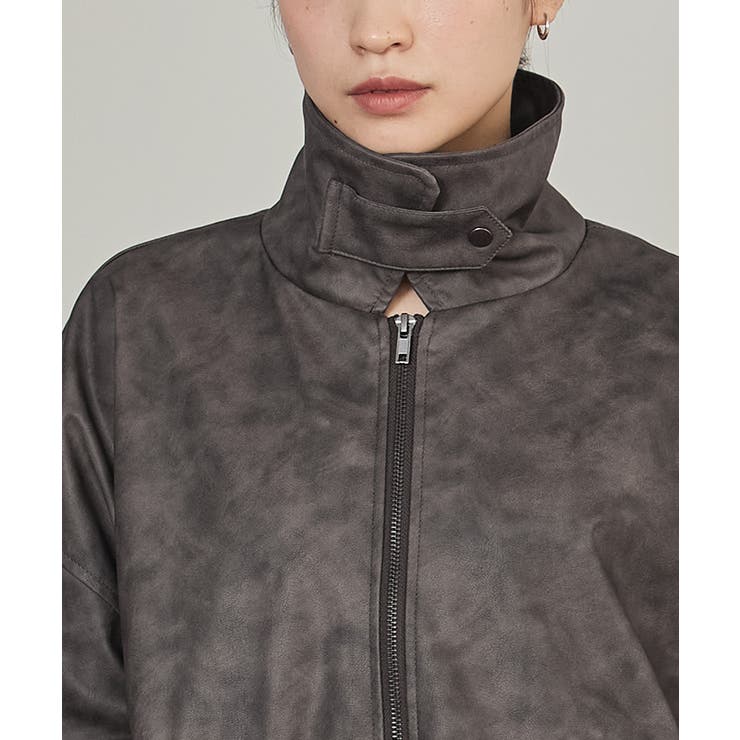 ムラ染めフェイクレザーブルゾン【miette ミエット】 | titivate | 詳細画像13 