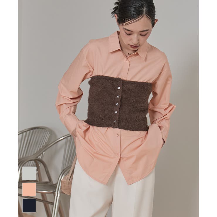 ニットベアビスチェセットシャツ【miette ミエット】 | titivate | 詳細画像1 