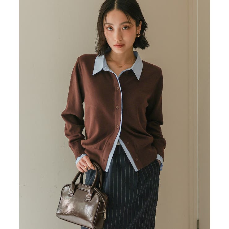 シャツレイヤード風カーディガン【miette ミエット】 | titivate | 詳細画像8 