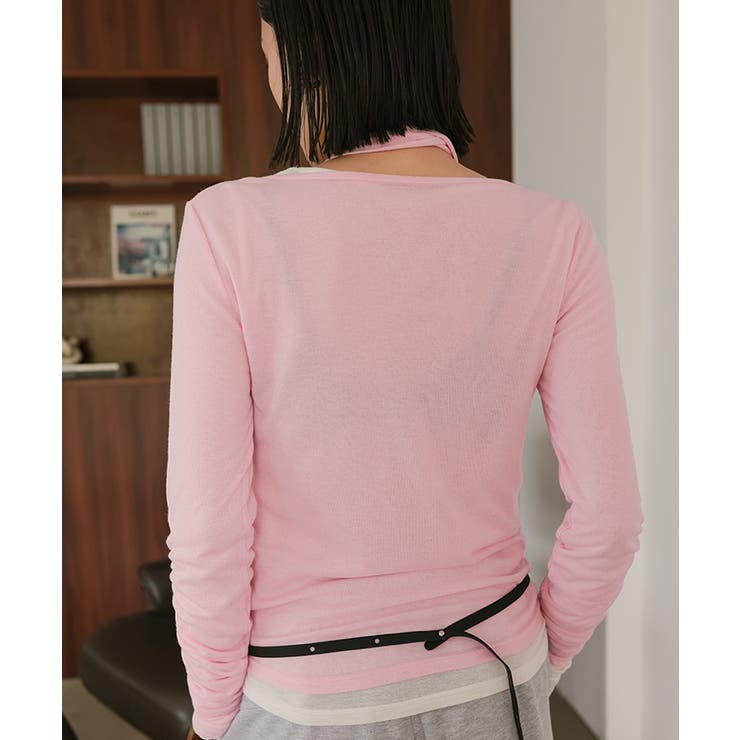 タイ付きシャーリングシアートップス【miette ミエット】 | titivate | 詳細画像5 