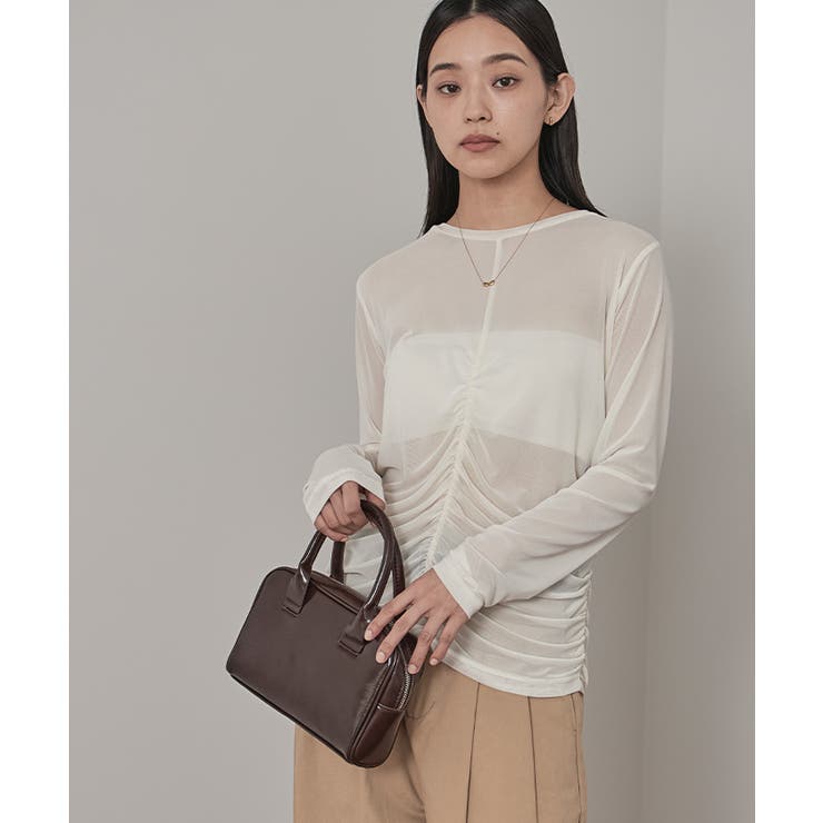 前後2wayギャザードレープシアートップス【miette ミエット】 | titivate | 詳細画像20 