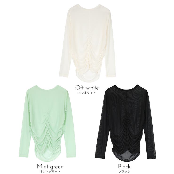 前後2wayギャザードレープシアートップス【miette ミエット】 | titivate | 詳細画像11 