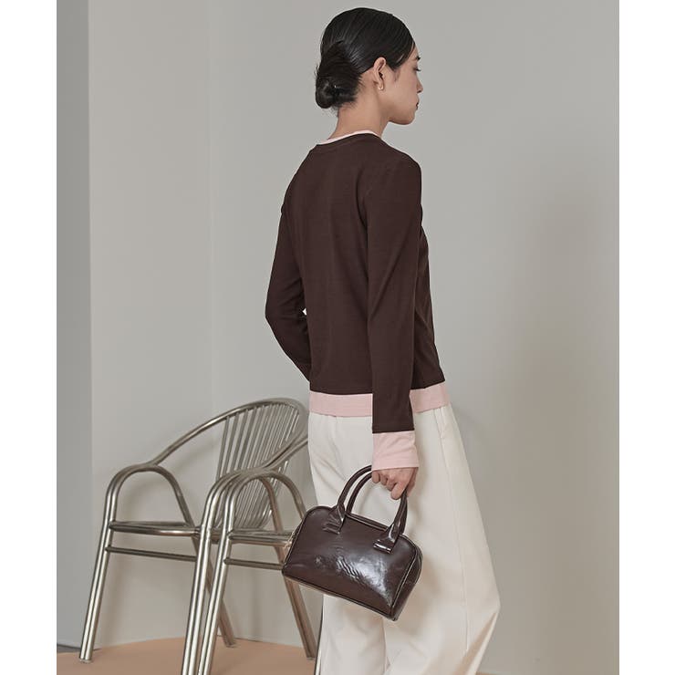 レイヤード風クルーネックカットソートップス【miette ミエット】 | titivate | 詳細画像32 