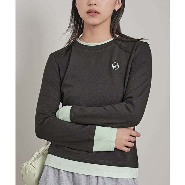 レイヤード風クルーネックカットソートップス【miette ミエット】 | titivate | 詳細画像15 