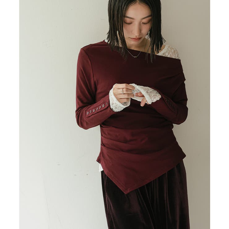 関税・送料込み【TOTEME】リブ編みのワンショルダーミディドレス アシンメトリーオフショルダートップス【miette ミエット】[品番
