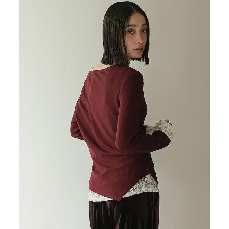 アシンメトリーオフショルダートップス【miette ミエット】 | titivate | 詳細画像4 