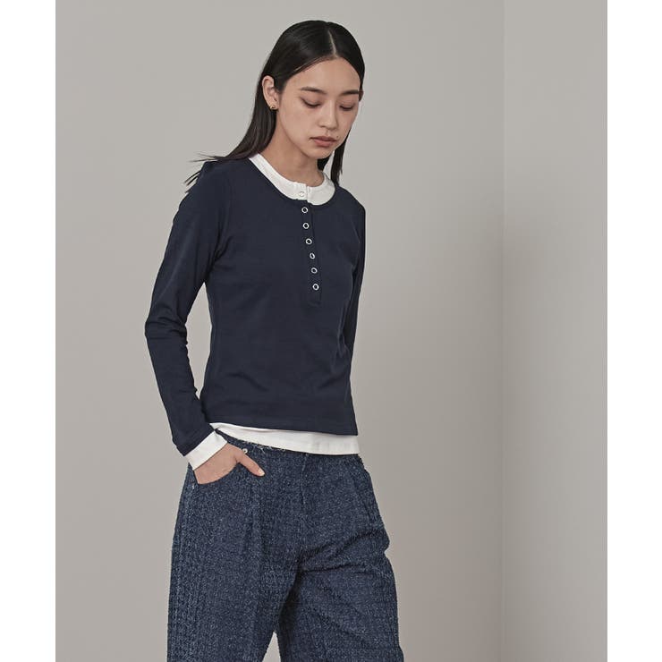 レイヤード風ヘンリーネックトップス【miette ミエット】 | titivate | 詳細画像16 