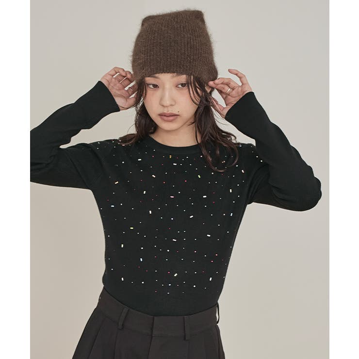 ビジュークルーネックニット【miette ミエット】 | titivate | 詳細画像5 