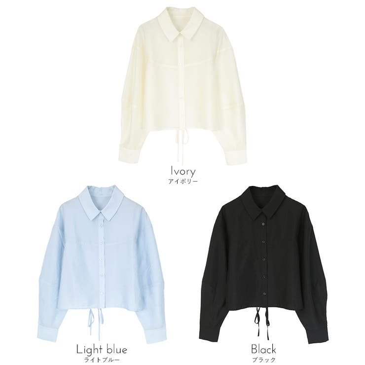 ランタンスリーブシアーシャツ【miette ミエット】 | titivate | 詳細画像11 