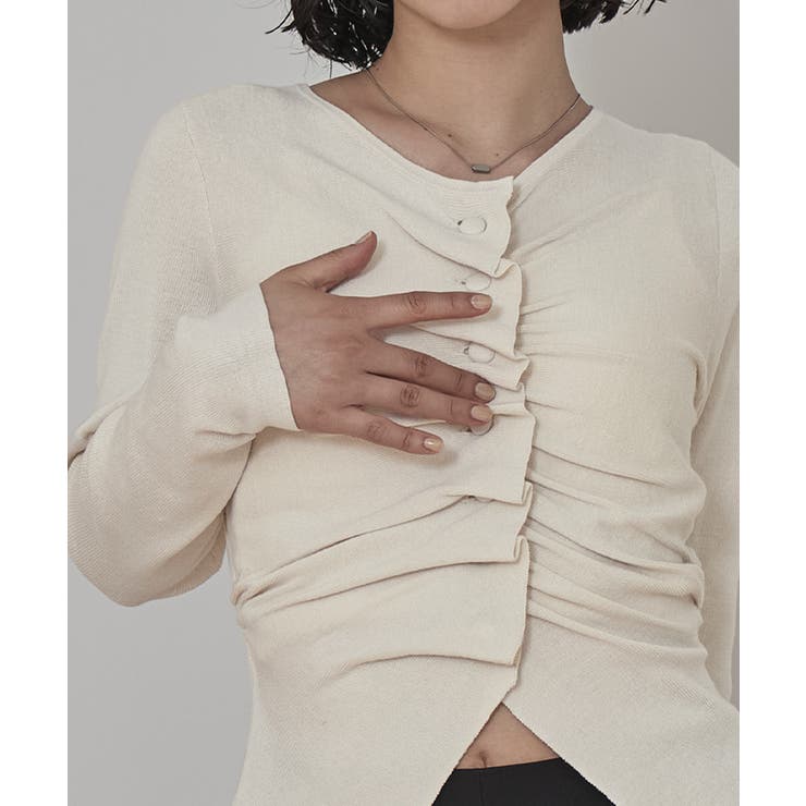 フロントギャザーボタンニット【miette ミエット】 | titivate | 詳細画像12 