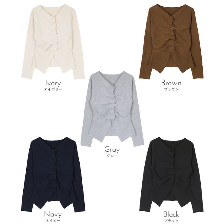 フロントギャザーボタンニット【miette ミエット】 | titivate | 詳細画像20 