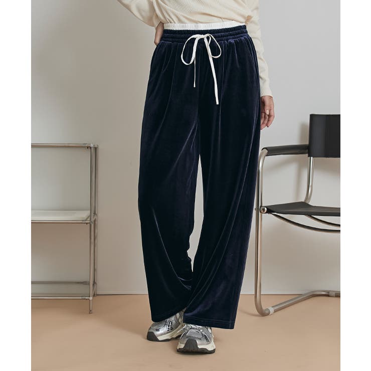 ダブルウエストベロアワイドパンツ【miette ミエット】 | titivate | 詳細画像4 