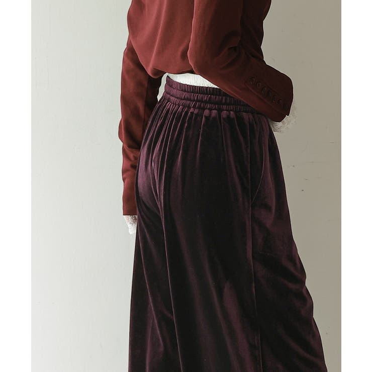 ダブルウエストベロアワイドパンツ【miette ミエット】 | titivate | 詳細画像10 