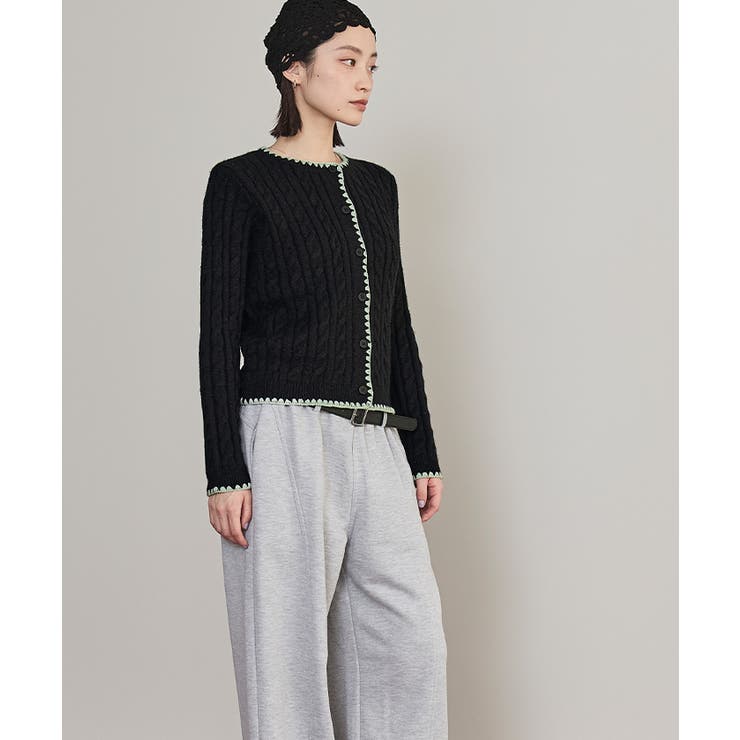 配色ステッチケーブルニットカーディガン【miette ミエット】 | titivate | 詳細画像9 