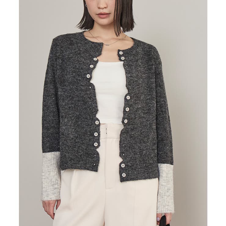 ボタンデザイン配色カーディガン【miette ミエット】 | titivate | 詳細画像22 