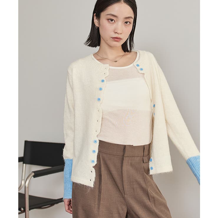 ボタンデザイン配色カーディガン【miette ミエット】 | titivate | 詳細画像33 