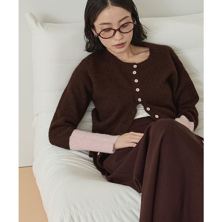 ボタンデザイン配色カーディガン【miette ミエット】 | titivate | 詳細画像34 