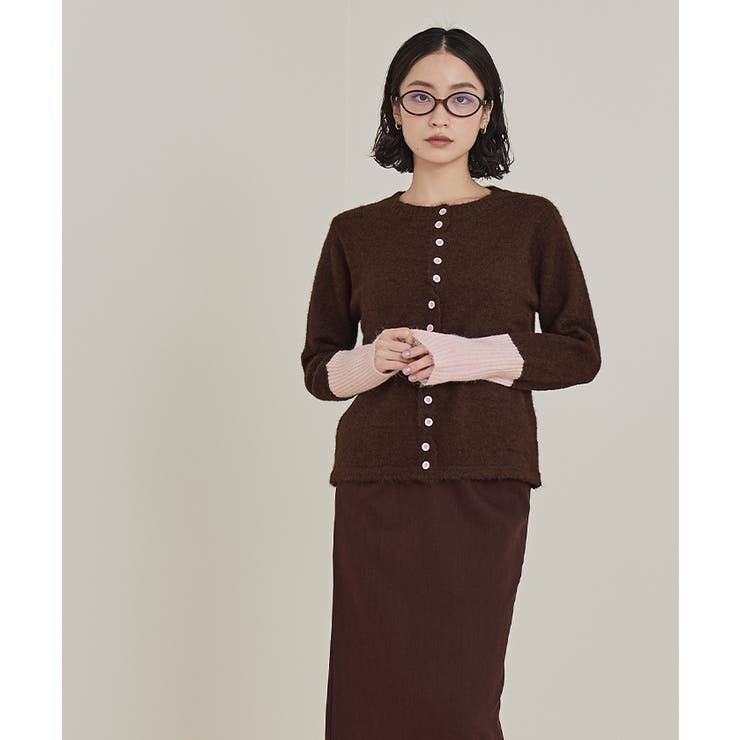 ボタンデザイン配色カーディガン【miette ミエット】 | titivate | 詳細画像5 